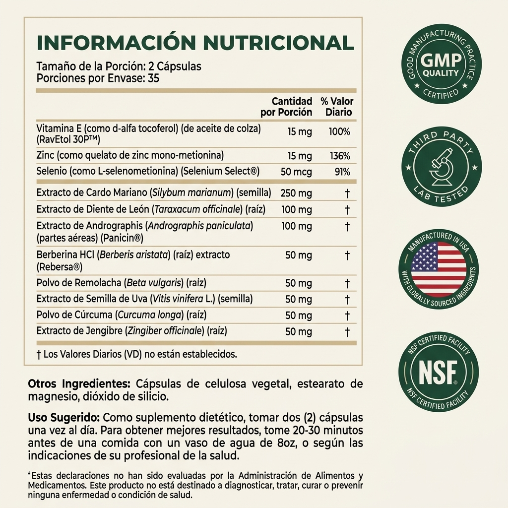 Suplemento Liver Limpieza Higado